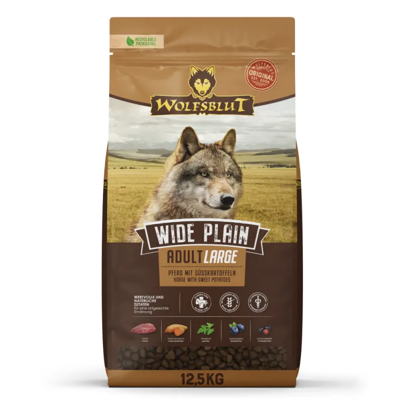 Wolfsblut Wide Plain Large Breed - horse 12.5 kg