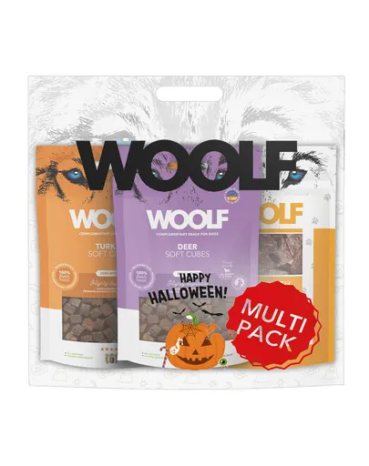 WOOLF Multipack Halloween 3x100g mix recompense câini