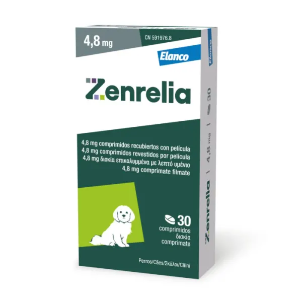ZENRELIA, Supliment destinat cainilor predispusi la reactii alergice cutanate,  4.8 mg - 30 tablete