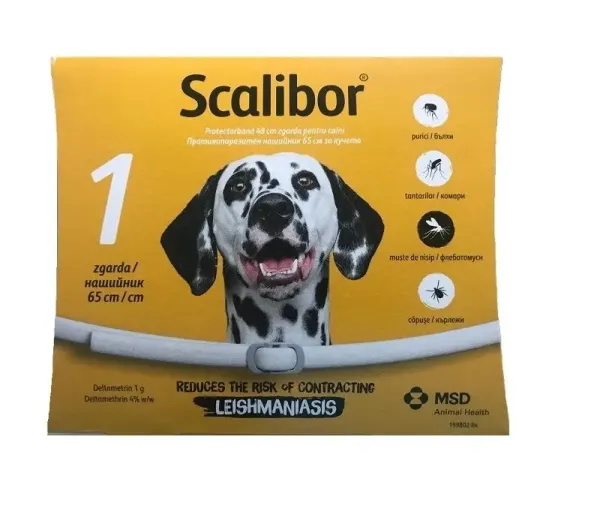 Zgarda Antiparazitara Caini, Scalibor 65 cm