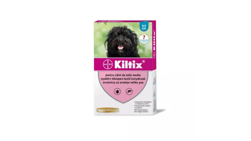 Zgarda antiparazitara pentru caini Kiltix, 53 cm