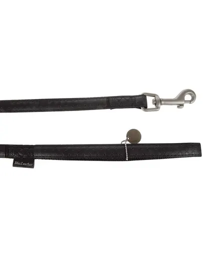 ZOLUX MAC Lesa pentru caini din piele ecologica 20 mm / 1.2 M negru