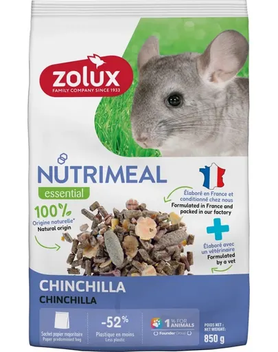 ZOLUX NUTRIMEAL 4 Hrana mixta pentru chinchile 850 g